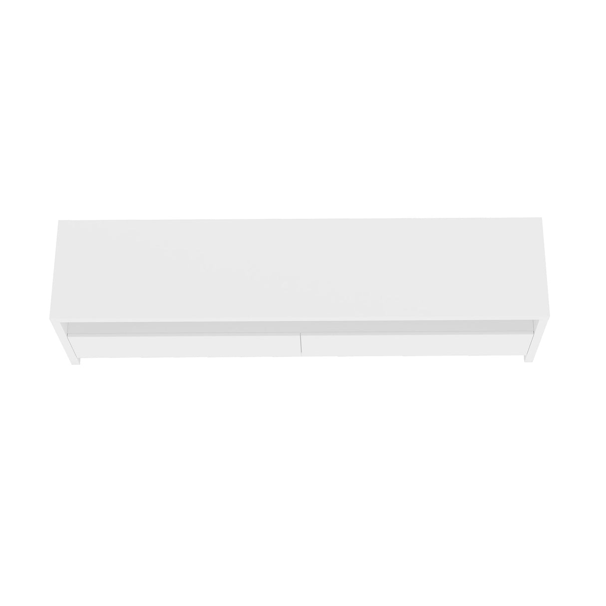 Duncan 70" TV Stand in White by Manhattan Comfort at Eve Furniture