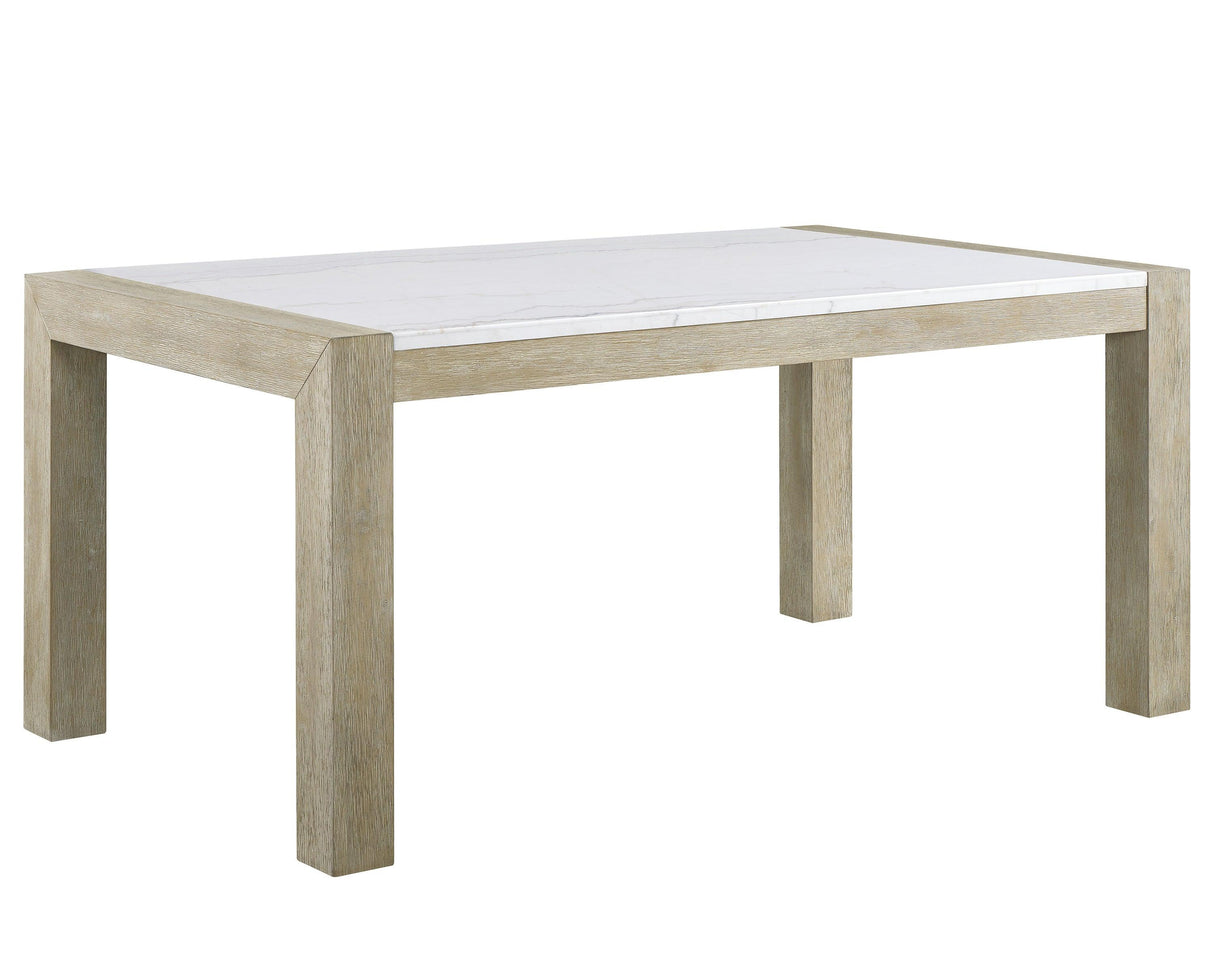 Dune Light Gray Genuine Marble Dining Set by Crown Mark at Eve Furniture