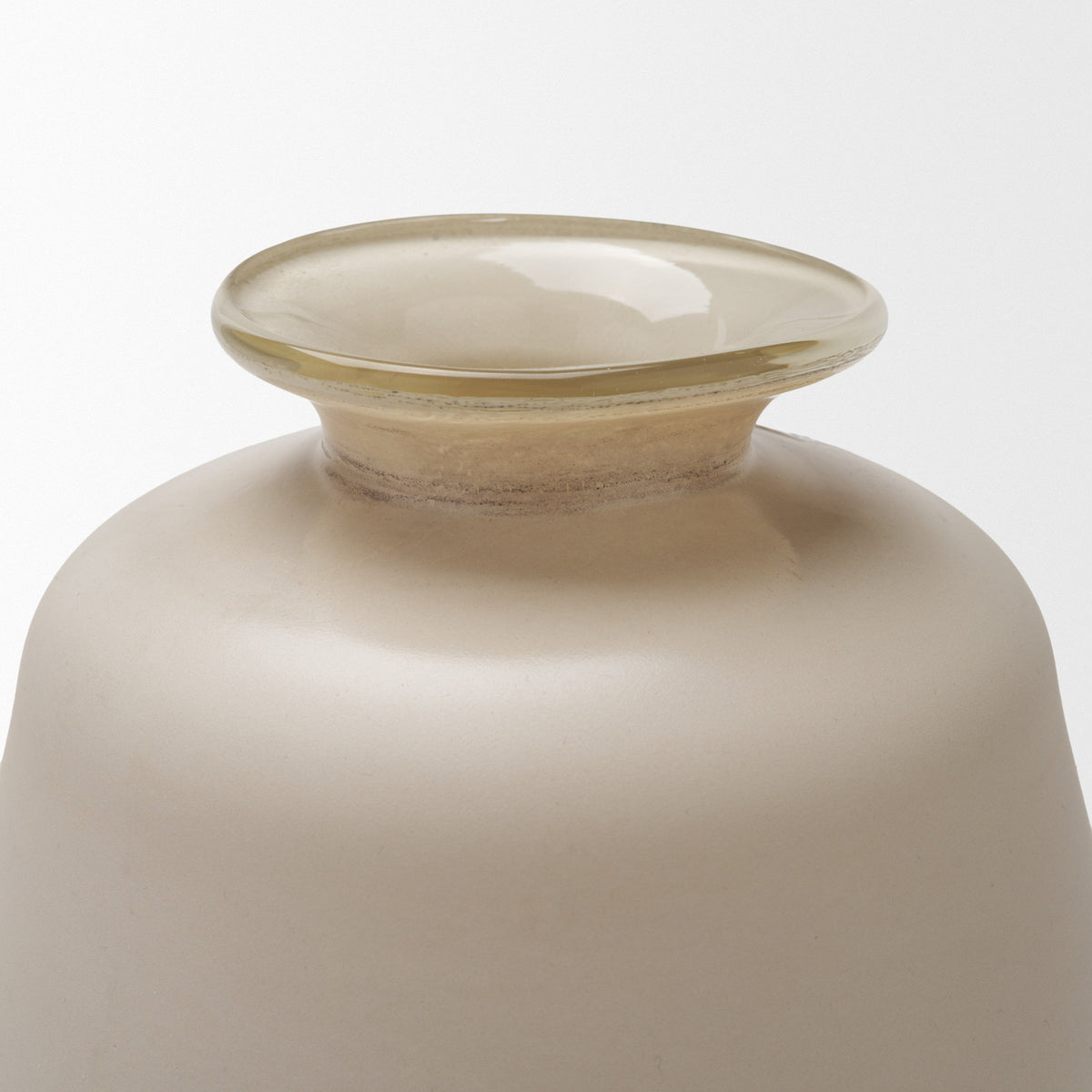 Dune Matte White Glass Vase by Mercana at Eve Furniture