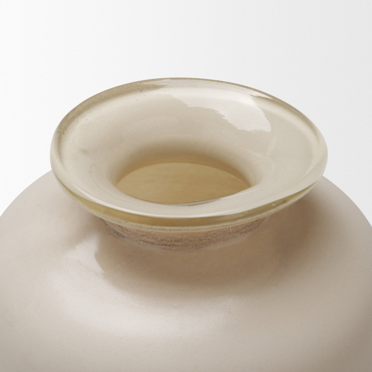 Dune Matte White Glass Vase by Mercana at Eve Furniture