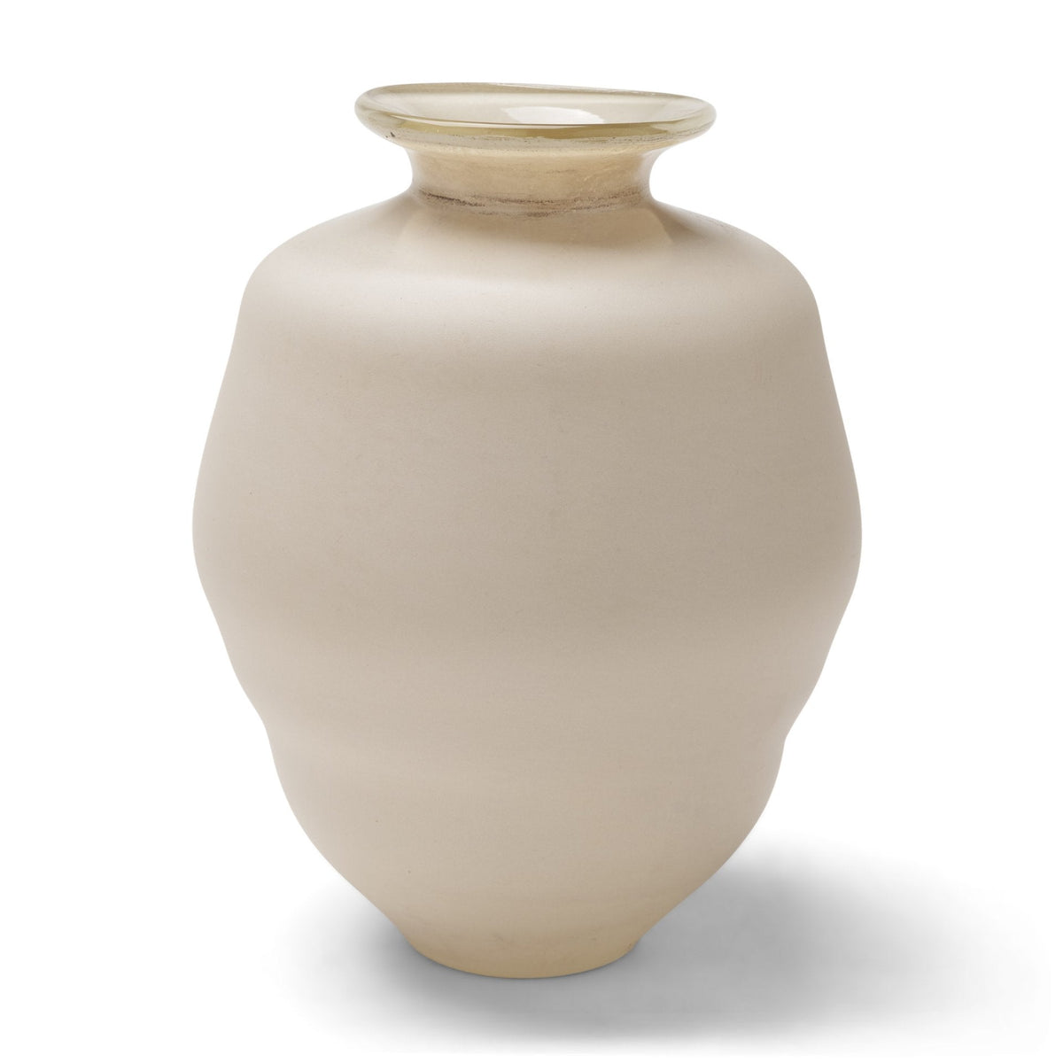 Dune Matte White Glass Vase by Mercana at Eve Furniture