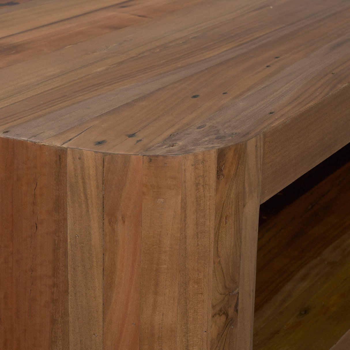 Dunmore Solid Wood Rectangular Open Shelf Coffee Table by Mercana at Eve Furniture
