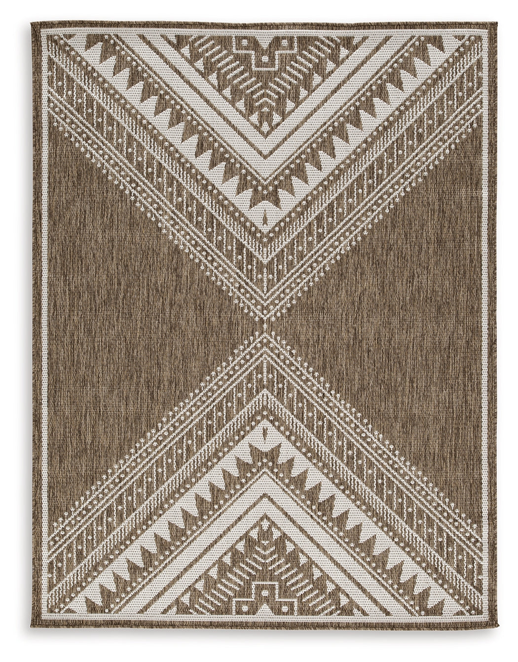 Dunsler Brown/Cream 8' x 10' Rug by Ashley at Eve Furniture