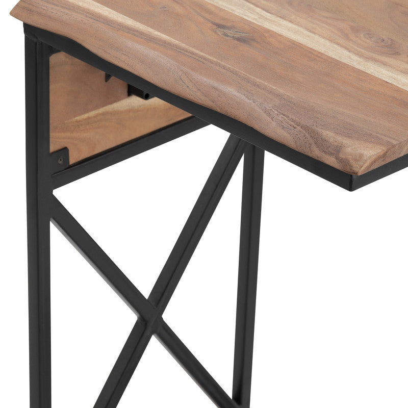 Dunwell Brown/Black Accent Table by Crestview at Eve Furniture