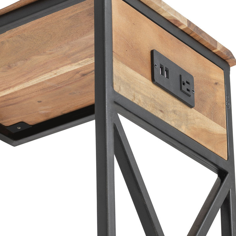 Dunwell Brown/Black Accent Table by Crestview at Eve Furniture
