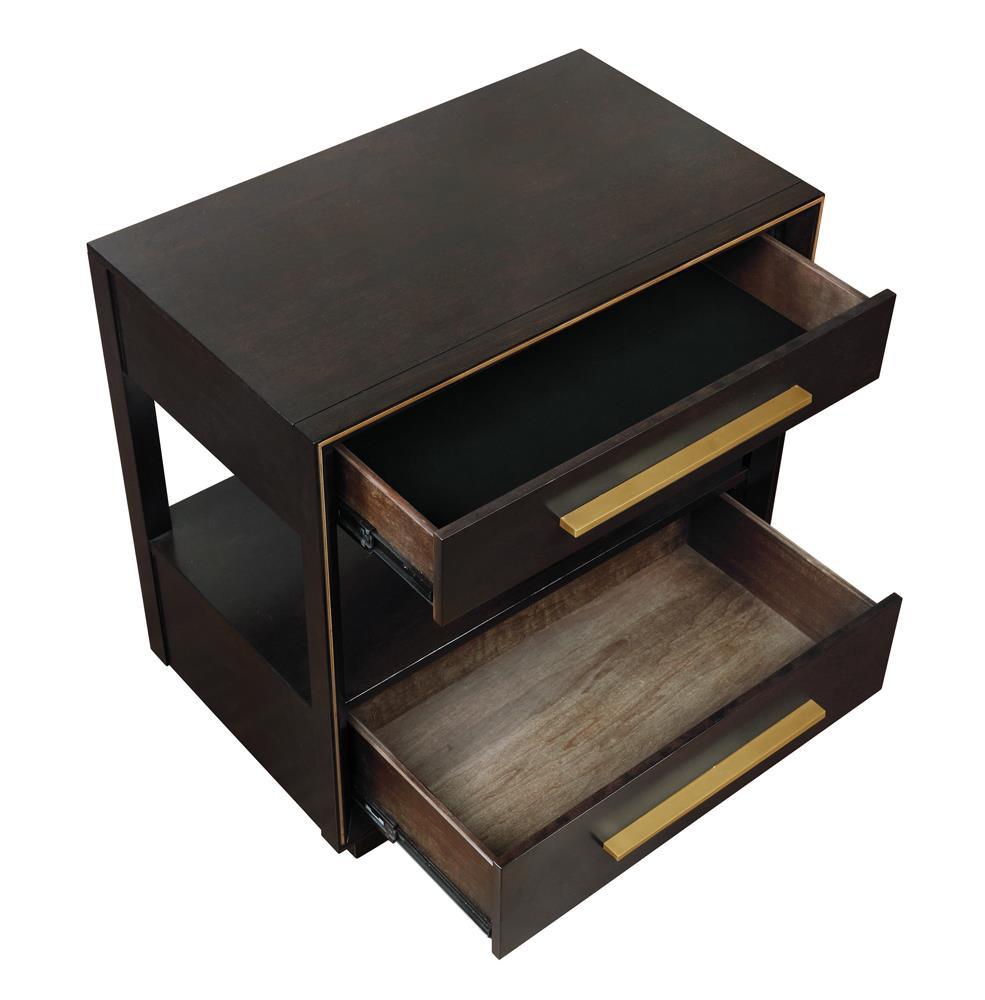 Durango Smoked Peppercorn 2-Drawer Nightstand by Coaster at Eve Furniture