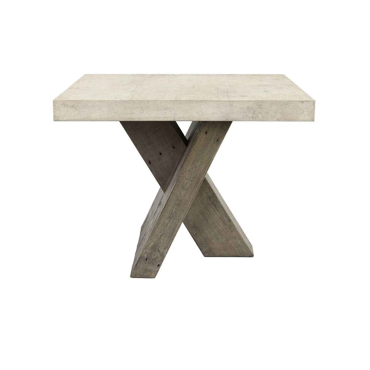 Durant End Table - Antique White/Distressed Gray by Classic Home at Eve Furniture