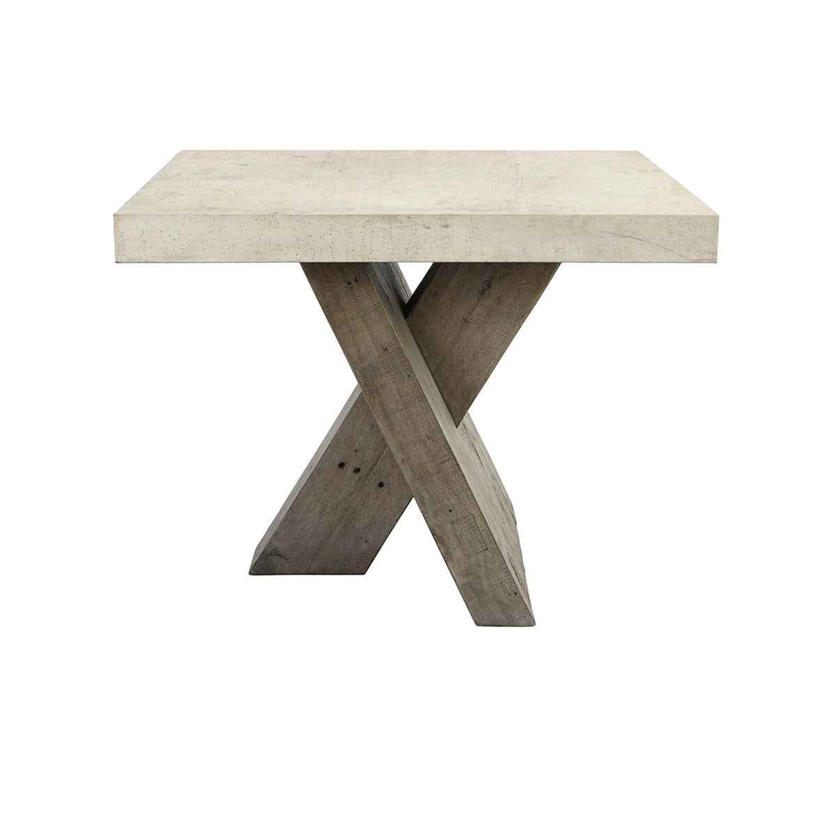 Durant End Table - Antique White/Distressed Gray by Classic Home at Eve Furniture