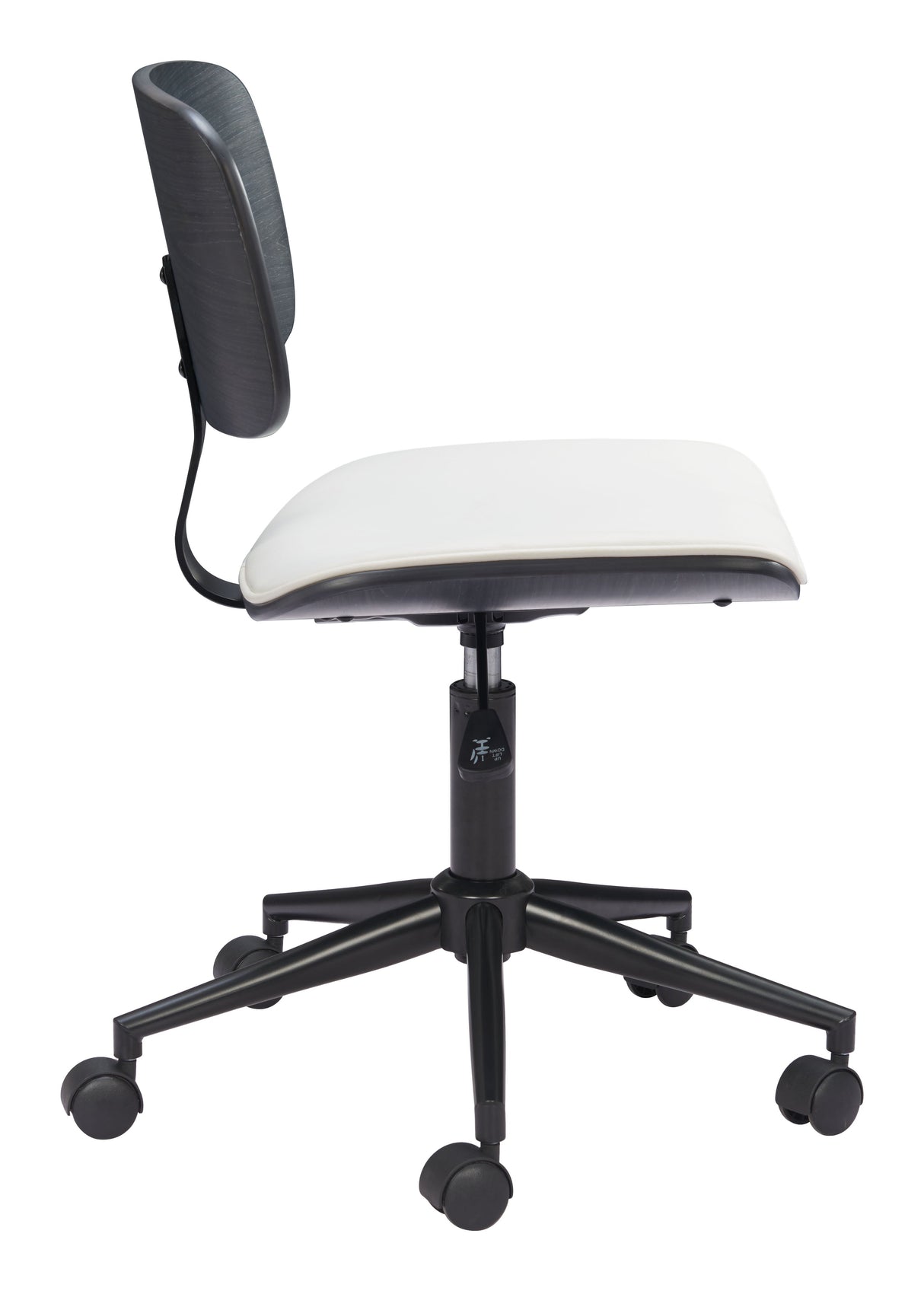 Duravel White & Black Office Chair by Zuomod at Eve Furniture