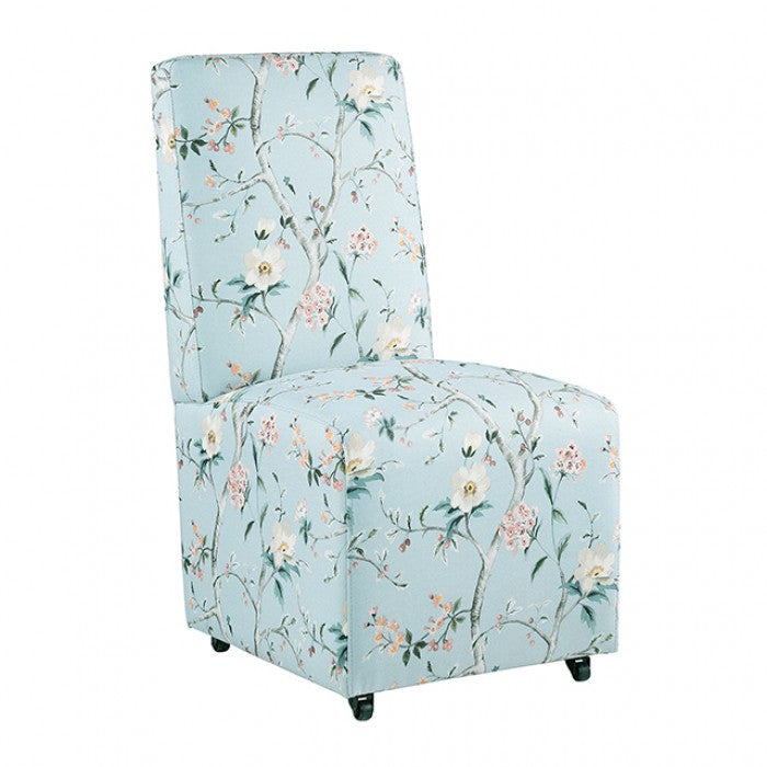 Durham Chinoiserie Pale Blue Dining Chair by Furniture of America at Eve Furniture