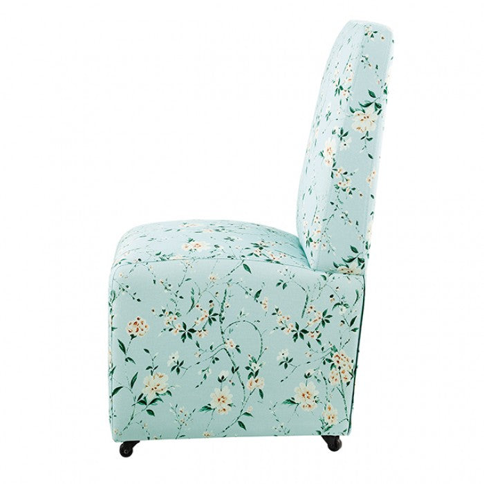 Durham Sakura Light Blue/Peach Dining Chair by Furniture of America at Eve Furniture