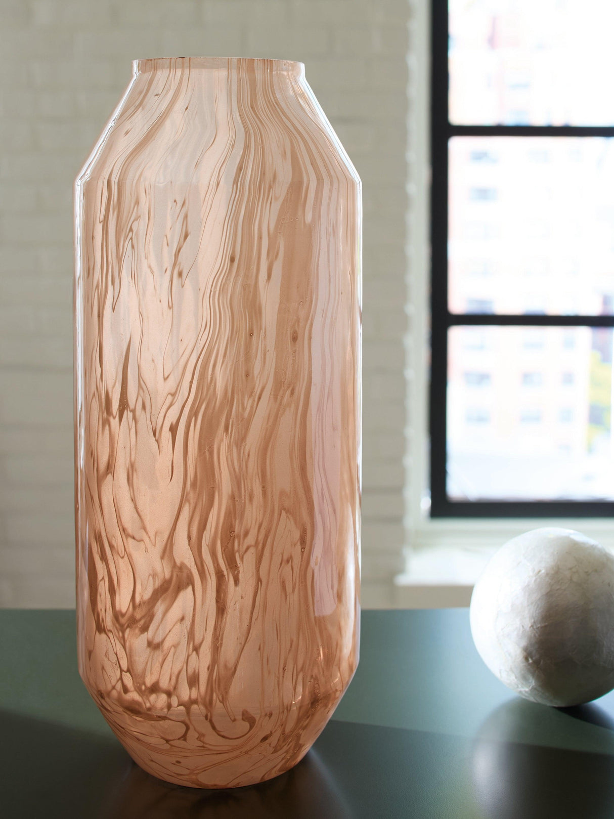 Dushby Blush Pink Vase by Ashley at Eve Furniture