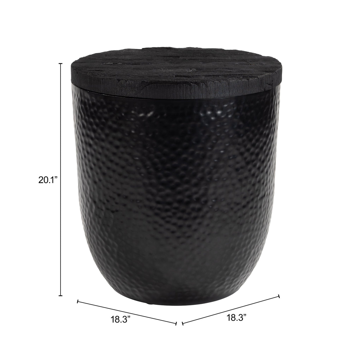 Duskan Black Storage Side Table by Zuomod at Eve Furniture