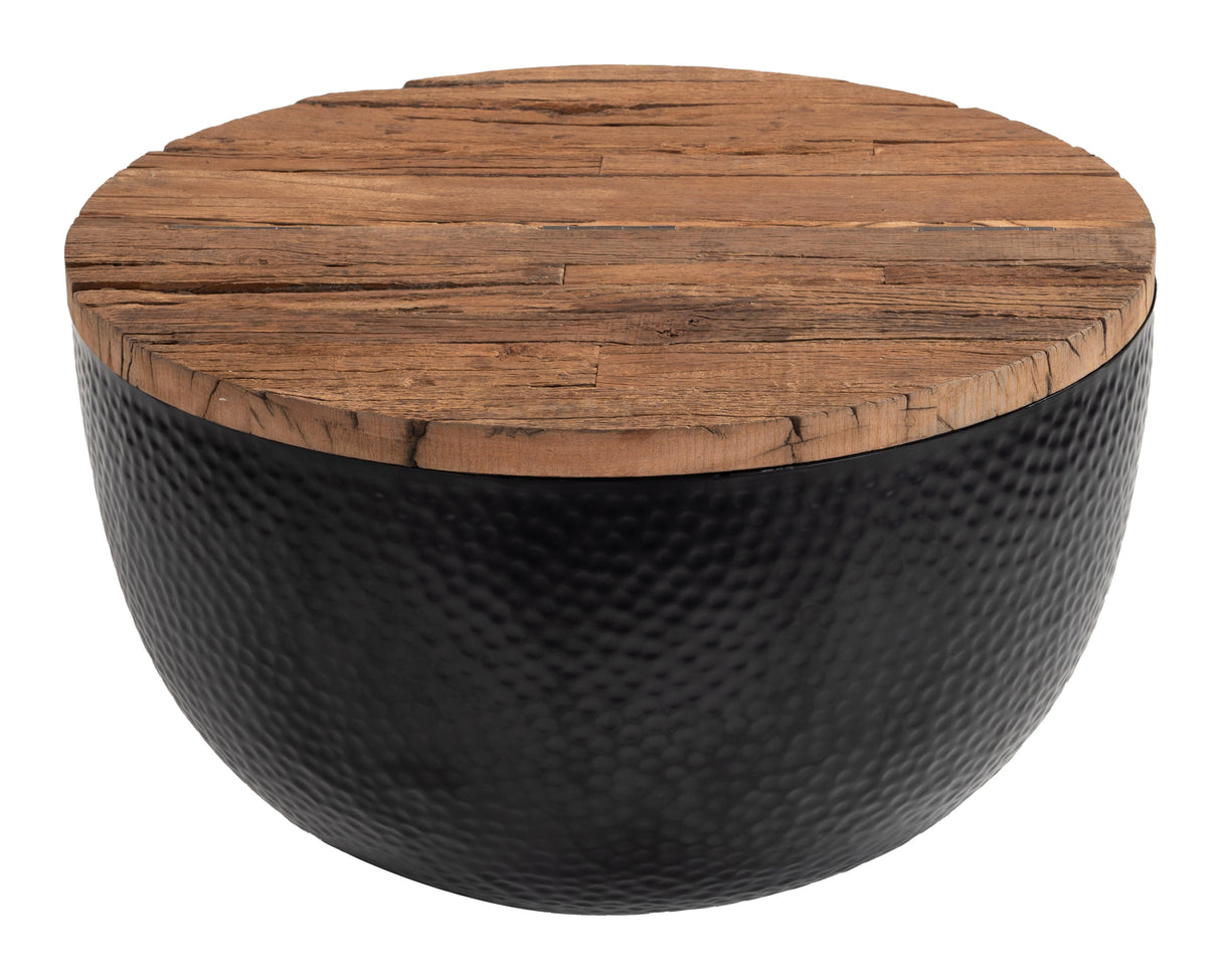 Duskan Natural & Black Storage Coffee Table by Zuomod at Eve Furniture
