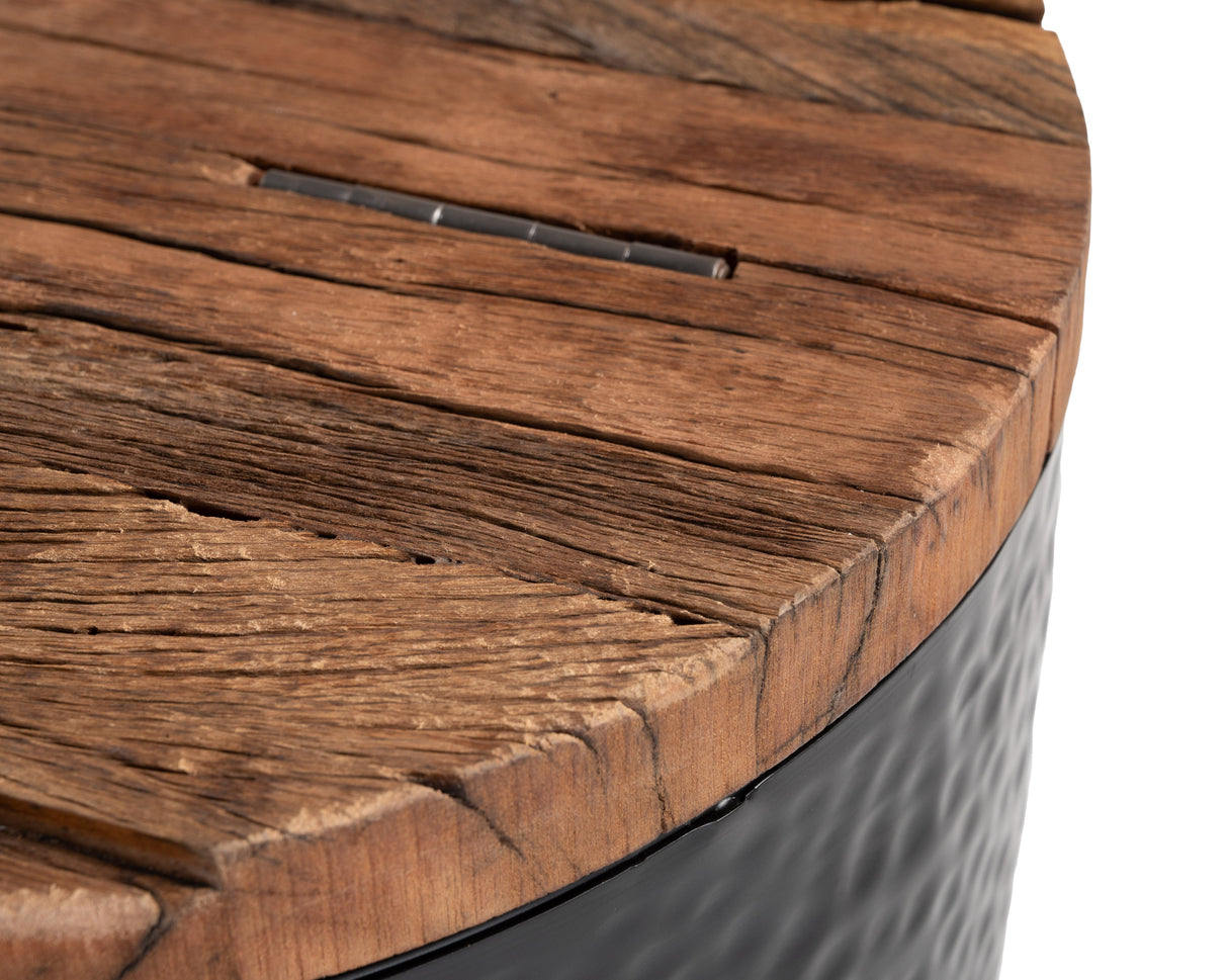 Duskan Natural & Black Storage Side Table by Zuomod at Eve Furniture