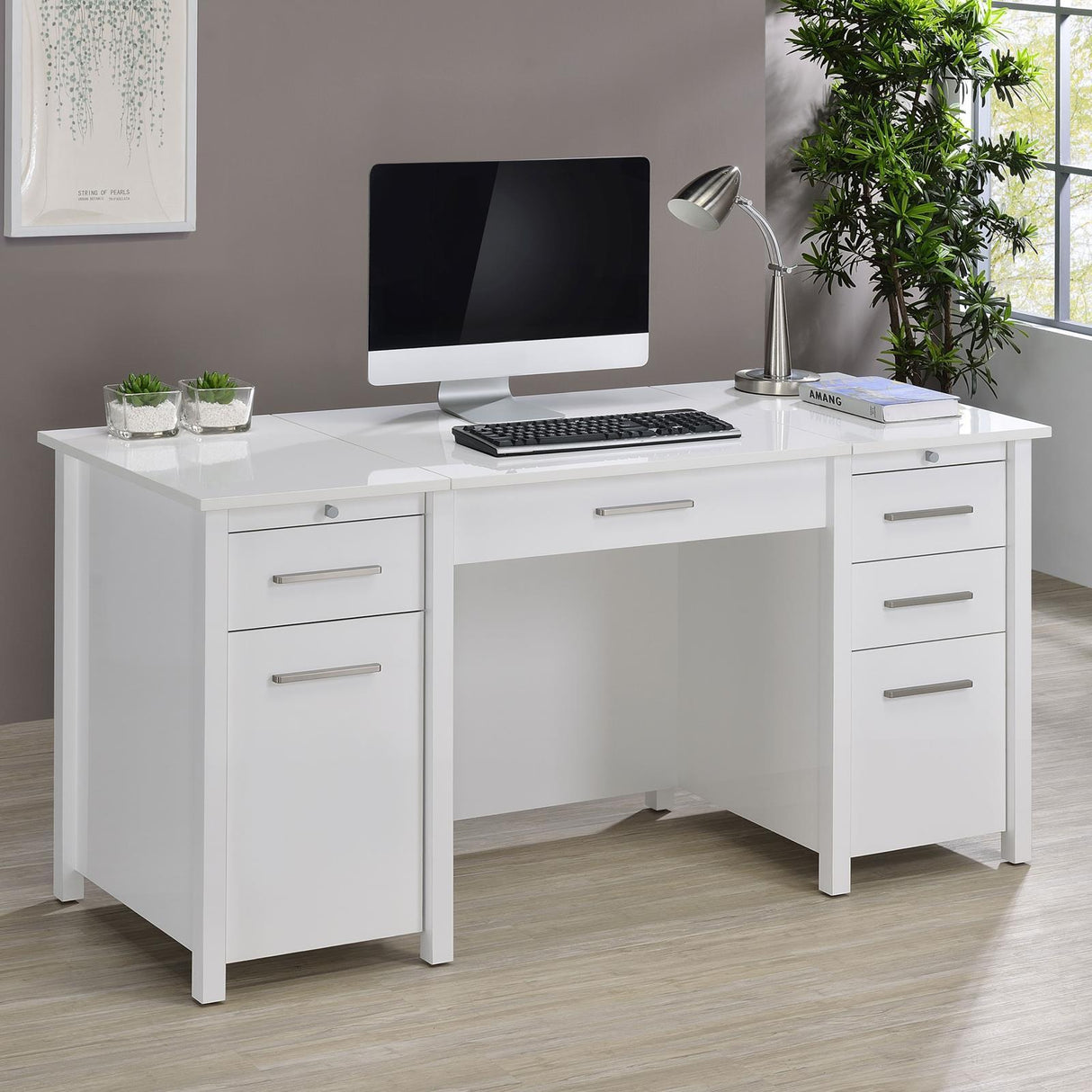Dylan 4-Drawer Lift Top Office Desk by Coaster at Eve Furniture