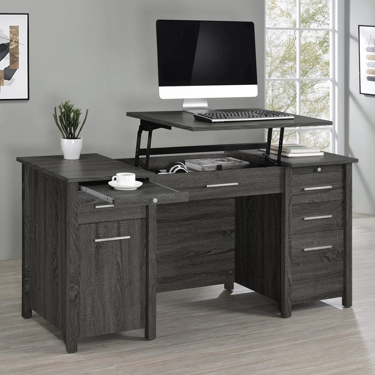 Dylan 4-Drawer Lift Top Office Desk by Coaster at Eve Furniture