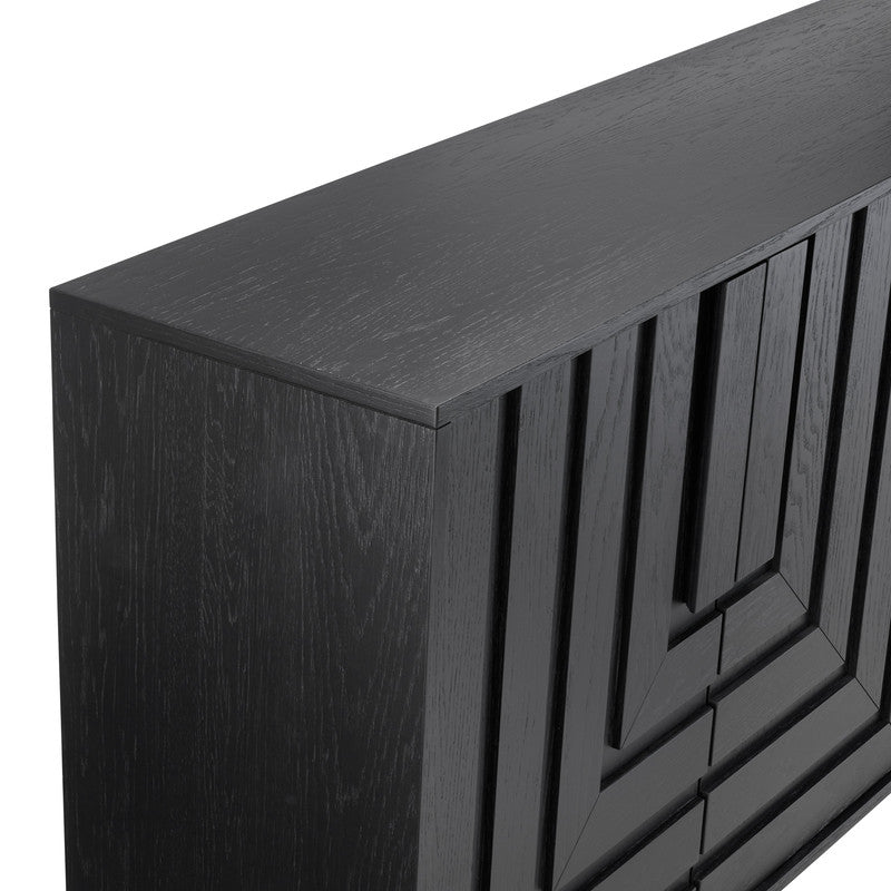 Dylan Black 4 Door Sideboard by Crestview at Eve Furniture