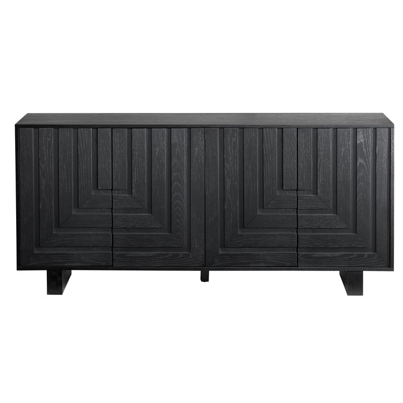 Dylan Black 4 Door Sideboard by Crestview at Eve Furniture