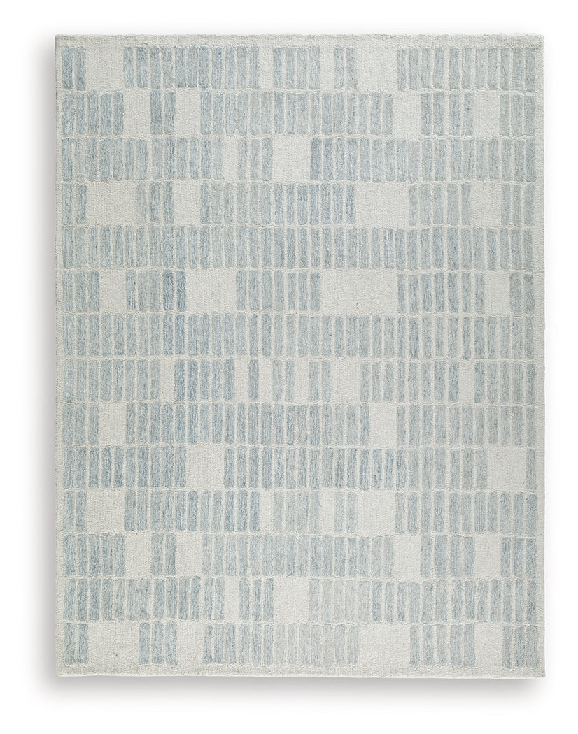 Dylanton Ivory/Blue Large Rug by Ashley at Eve Furniture