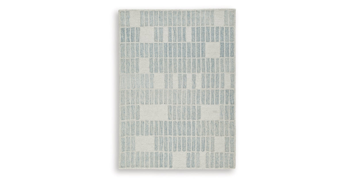 Dylanton Ivory/Blue Medium Rug by Ashley at Eve Furniture