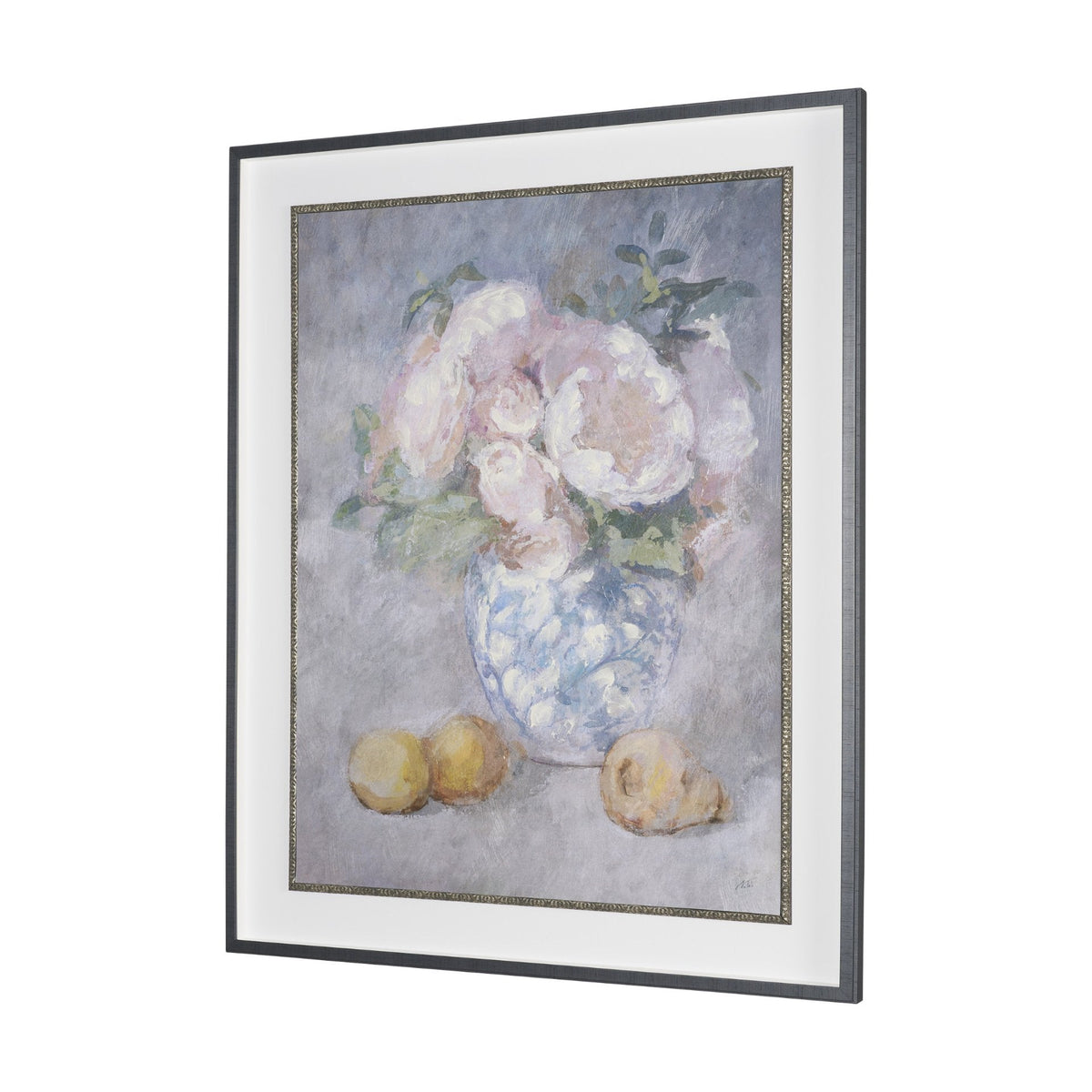 Dynasty Bloom I by Mercana Studio Hand-Embellished Textured Framed Artwork Matted under Glass by Mercana at Eve Furniture