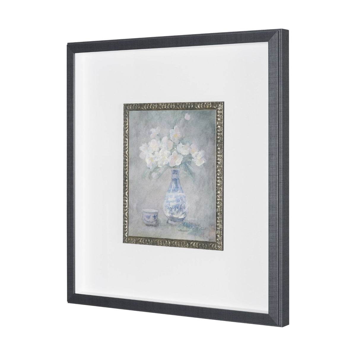 Dynasty Bloom III by Mercana Studio Hand-Embellished Textured Framed Artwork Matted under Glass by Mercana at Eve Furniture