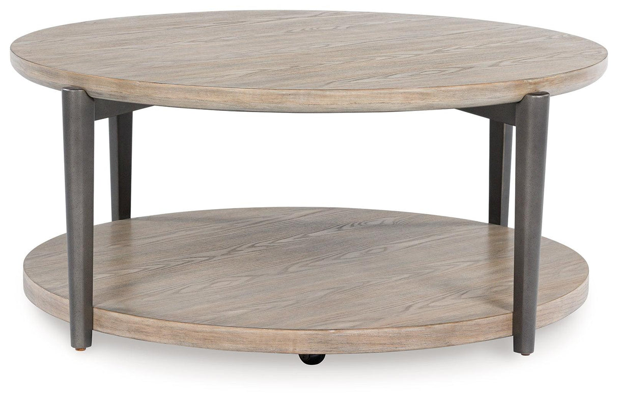 Dyonton Light Grayish Brown Coffee Table by Ashley at Eve Furniture