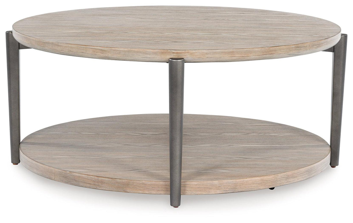 Dyonton Light Grayish Brown Coffee Table by Ashley at Eve Furniture