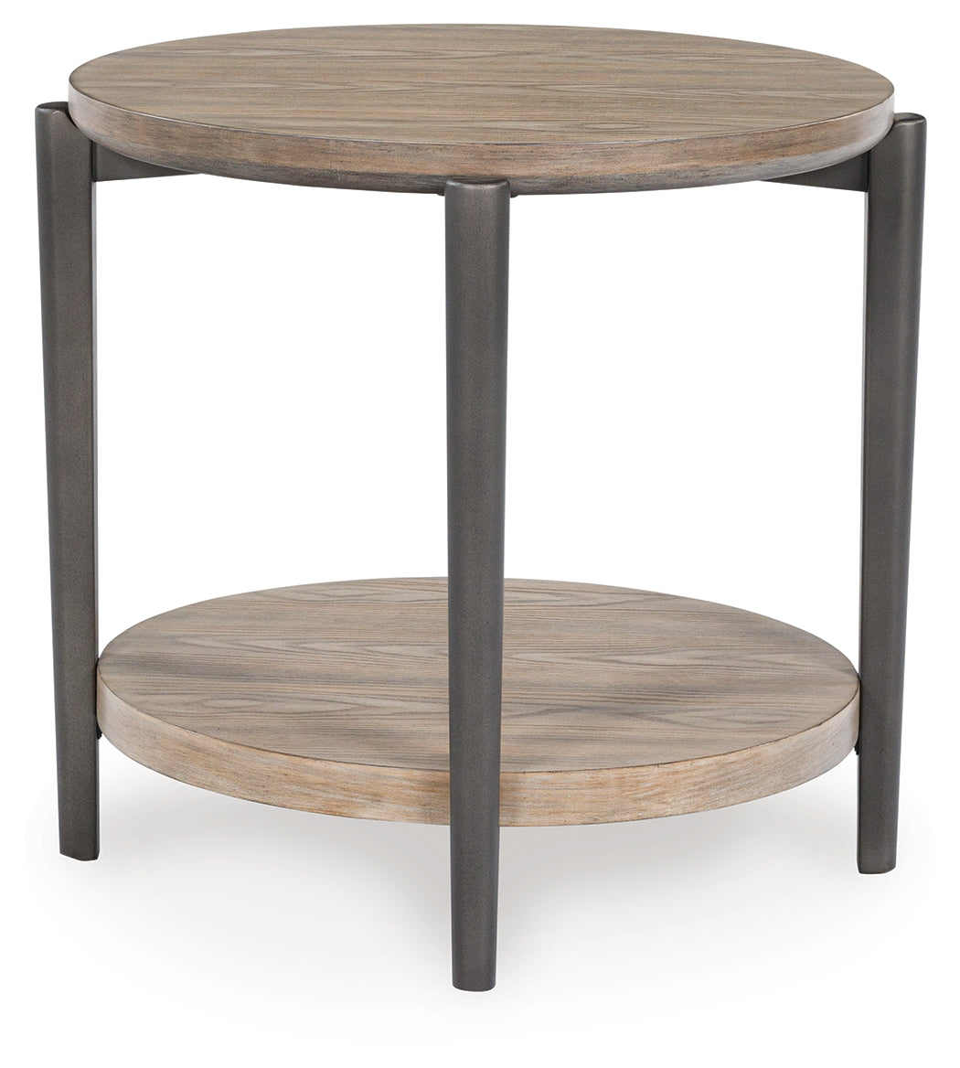 Dyonton Light Grayish Brown End Table by Ashley at Eve Furniture