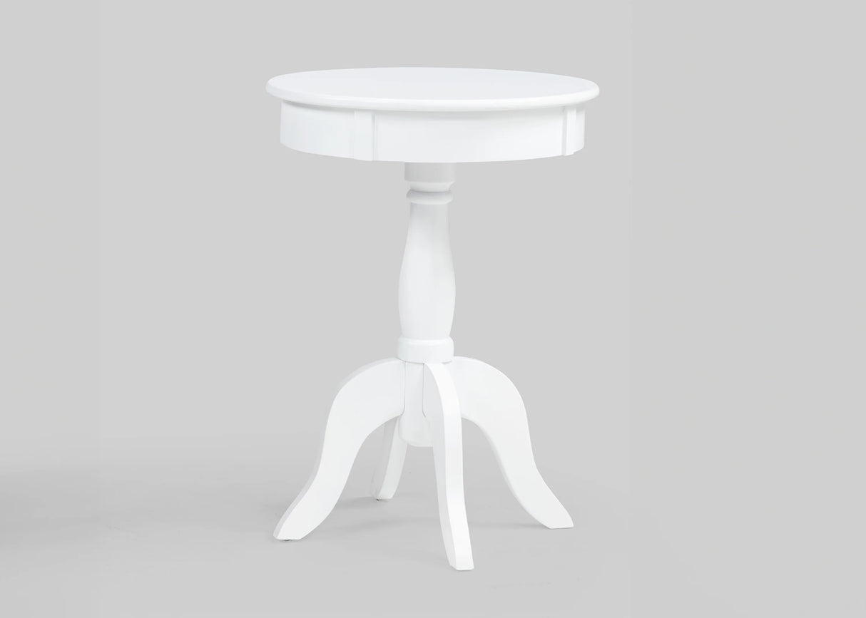 Romy White Chairside End Table