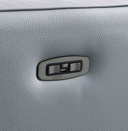 Franco Light Blue 6-Piece 2 Power Reclining Sectional by New Era Innovations at Eve Furniture