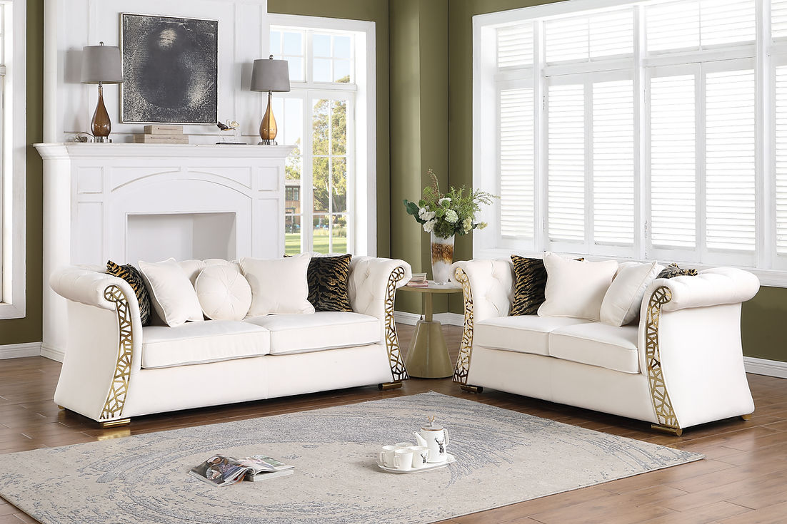 Curamo Cream Living Room Set by New Era Innovations at Eve Furniture
