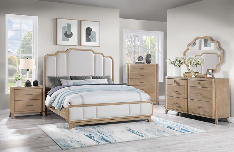 Laguna Beige Panel Bedroom Set by New Era Innovations at Eve Furniture
