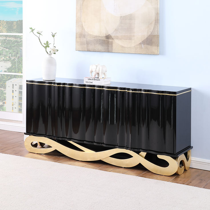 Tessa Black Console Table by New Era Innovations at Eve Furniture