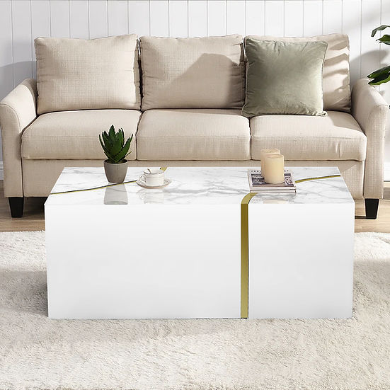 Stone White Coffee Table by New Era Innovations at Eve Furniture