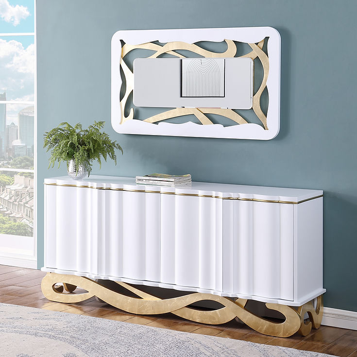 Tessa White Console Table by New Era Innovations at Eve Furniture
