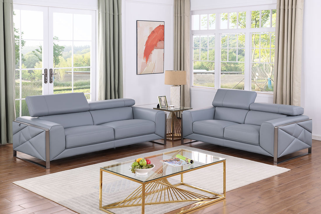 Giorgio Light Blue Living Room set by New Era Innovations at Eve Furniture