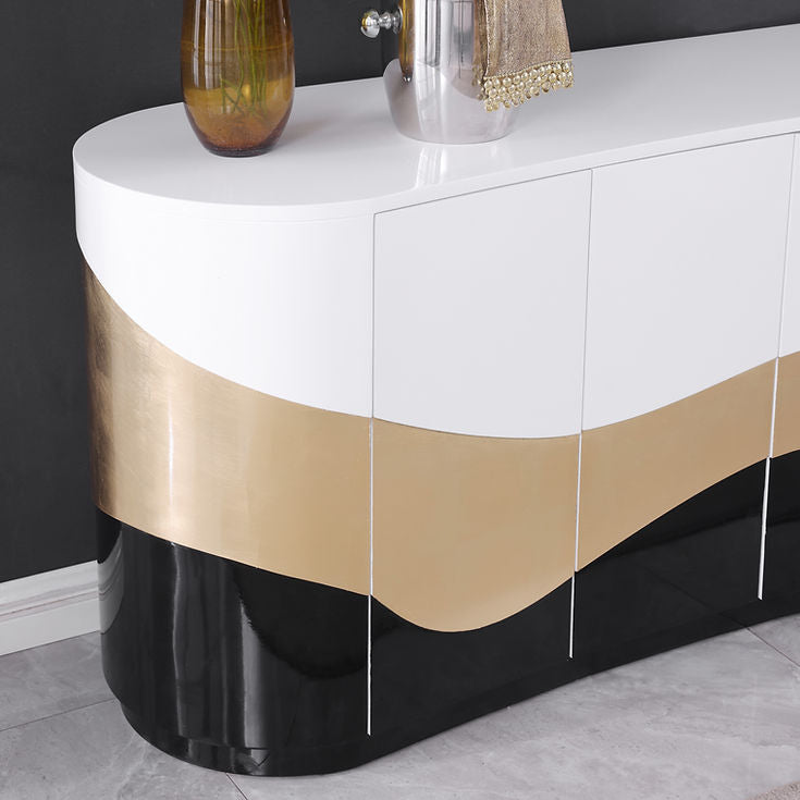 Nimbus White/Black Console Table by New Era Innovations at Eve Furniture