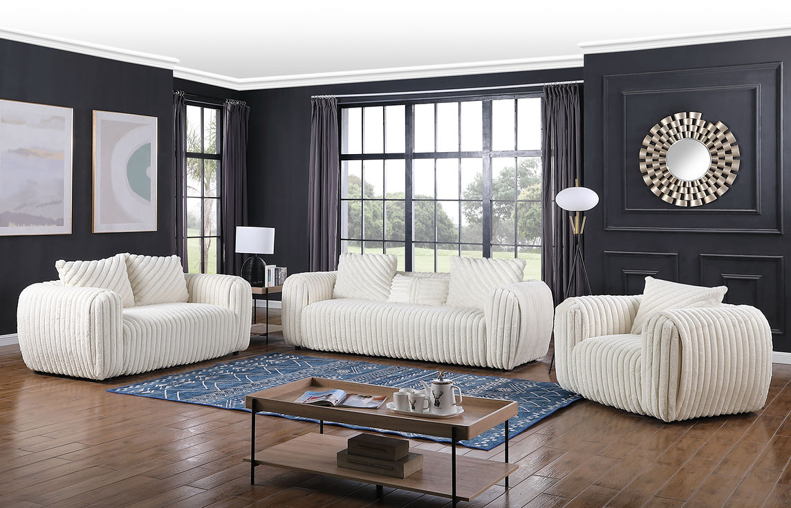 Eli White Living Room Set by New Era Innovations at Eve Furniture