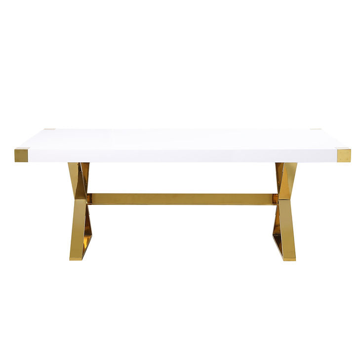 Adel 79" White Dining Table by New Era Innovations at Eve Furniture