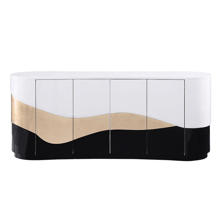 Nimbus White/Black Console Table by New Era Innovations at Eve Furniture