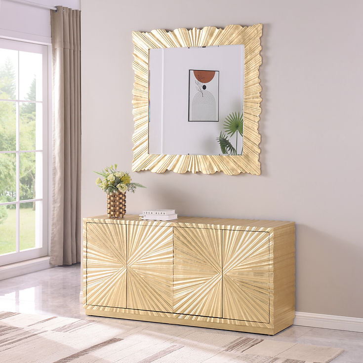 Helios Gold Leaf Console Table by New Era Innovations at Eve Furniture