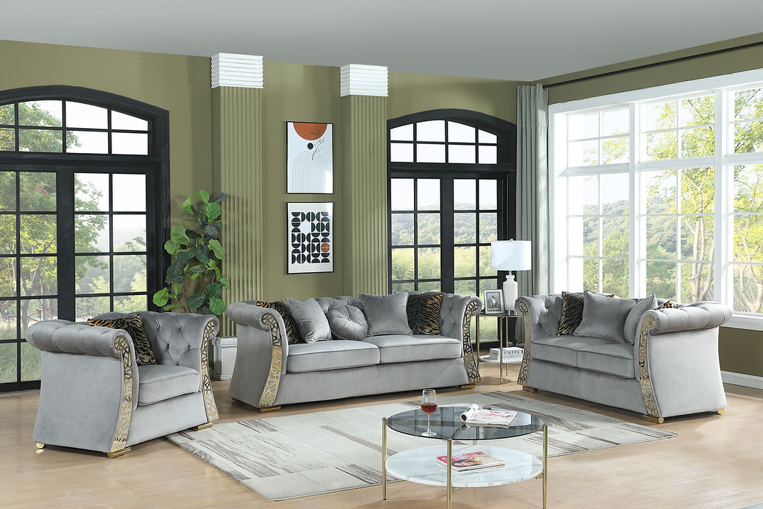 Curamo Grey Living Room Set by New Era Innovations at Eve Furniture