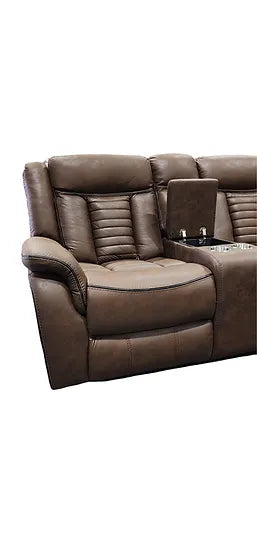 Samuel Brown 3-Piece Reclining Sectional by New Era Innovations at Eve Furniture