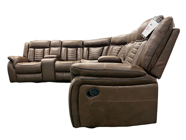 Samuel Brown 3-Piece Reclining Sectional by New Era Innovations at Eve Furniture