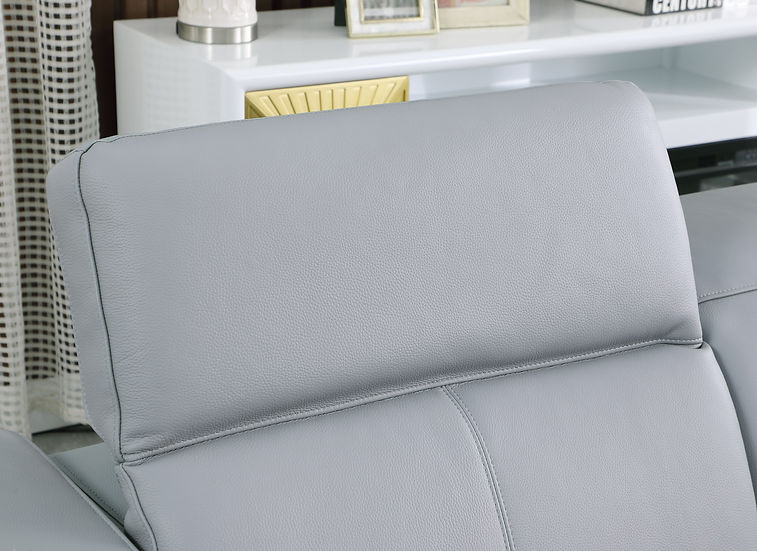 Franco Light Blue 6-Piece 2 Power Reclining Sectional by New Era Innovations at Eve Furniture