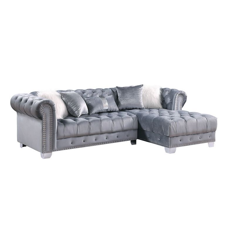 Yaz Grey 2-Piece RAF Sectional