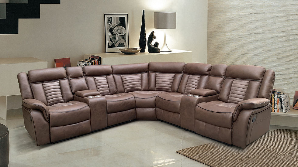 Samuel Brown 3-Piece Reclining Sectional by New Era Innovations at Eve Furniture