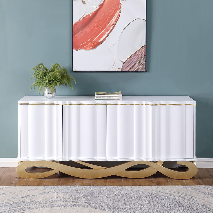 Tessa White Console Table by New Era Innovations at Eve Furniture